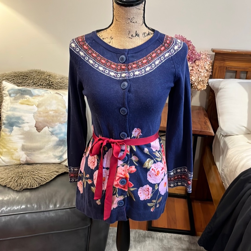 Anthropologie Rose Sweater by Sparrow - Size XS